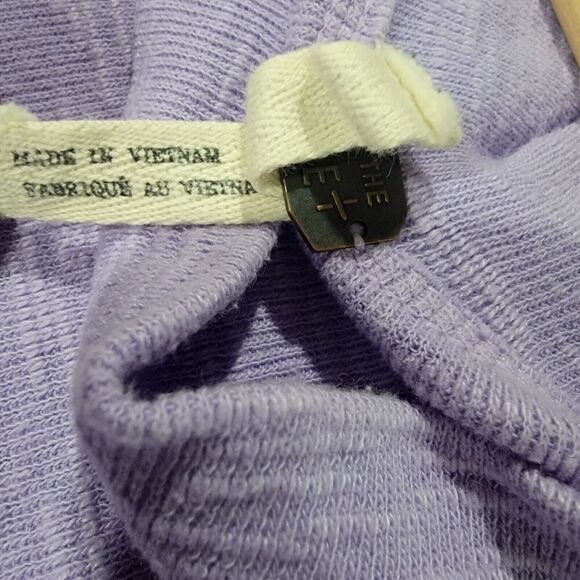 We The Free People Top Small Palisades Off Shoulder Purple Relaxed Dolman - Picture 12 of 14